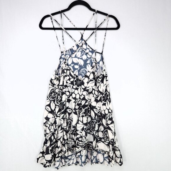 By Anthropologie Sheer Mini Dress Size XS Low Back Strappy Halter Coverup - Picture 3 of 13